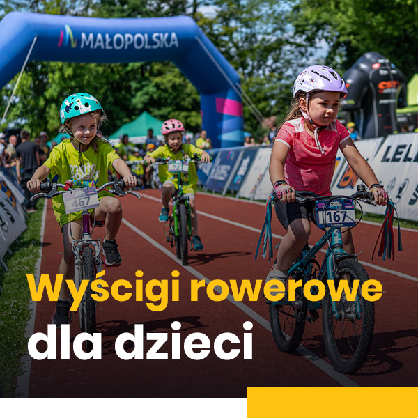 Grafika - wyścigi rowerowe dla dzieci