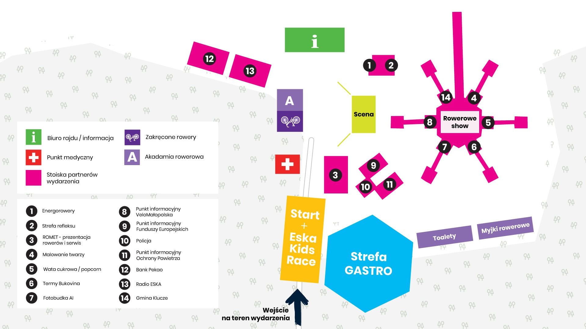 Plan miasteczka wydarzenia - Klucze 2026
